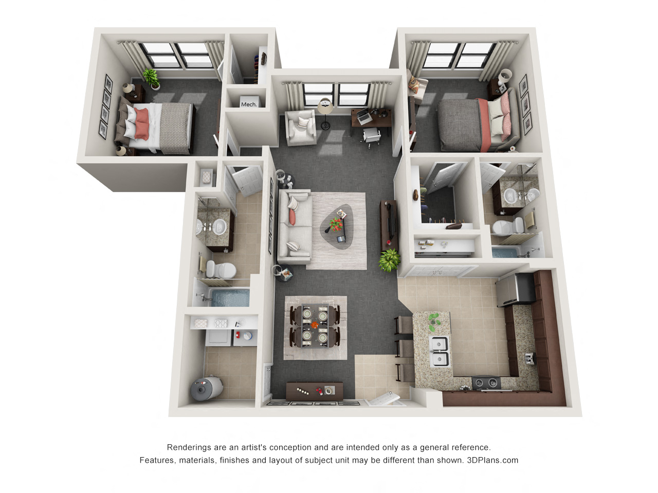 Two Bedroom Two Bath